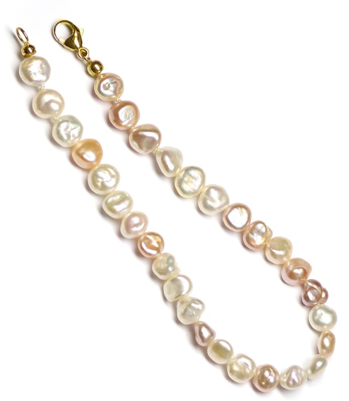 Foto 2 - Kette und Armband aus Multicolor pastellfarbigen Perlen, Q0424