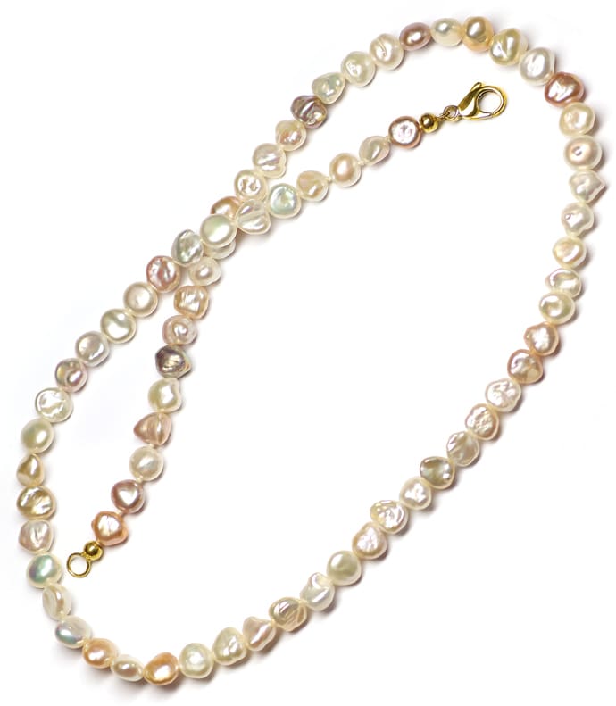 Foto 3 - Kette und Armband aus Multicolor pastellfarbigen Perlen, Q0424