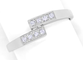Foto 1 - Weißgoldring mit Spitzen Diamanten in trendiger Eleganz, Q1343