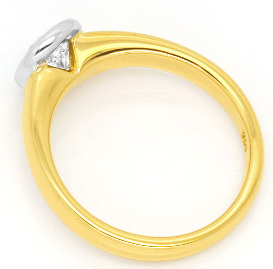 Foto 3 - Brillant-Diamant-Ring 0,57 Wesselton Gelbgold-Weißgold, R1377