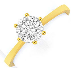 Foto 1 - Brillant-Diamant-Krappen-Ring 18K Gelbgold Einkaraeter, R2453
