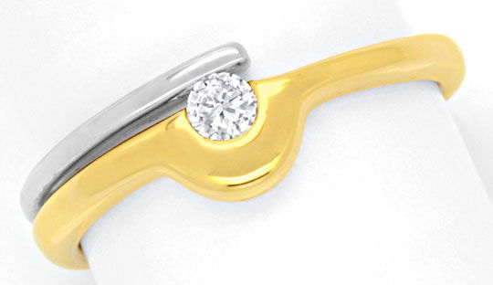 Foto 2 - Designer-Brillant-Ring 18K Gelbgold-Weißgold, S6608